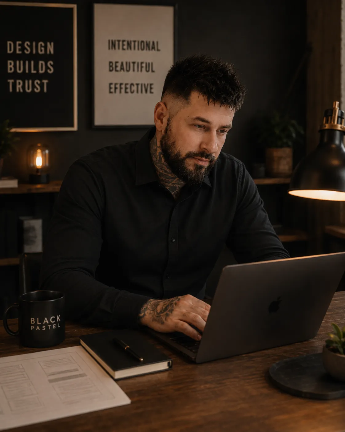 Website planning and design workspace