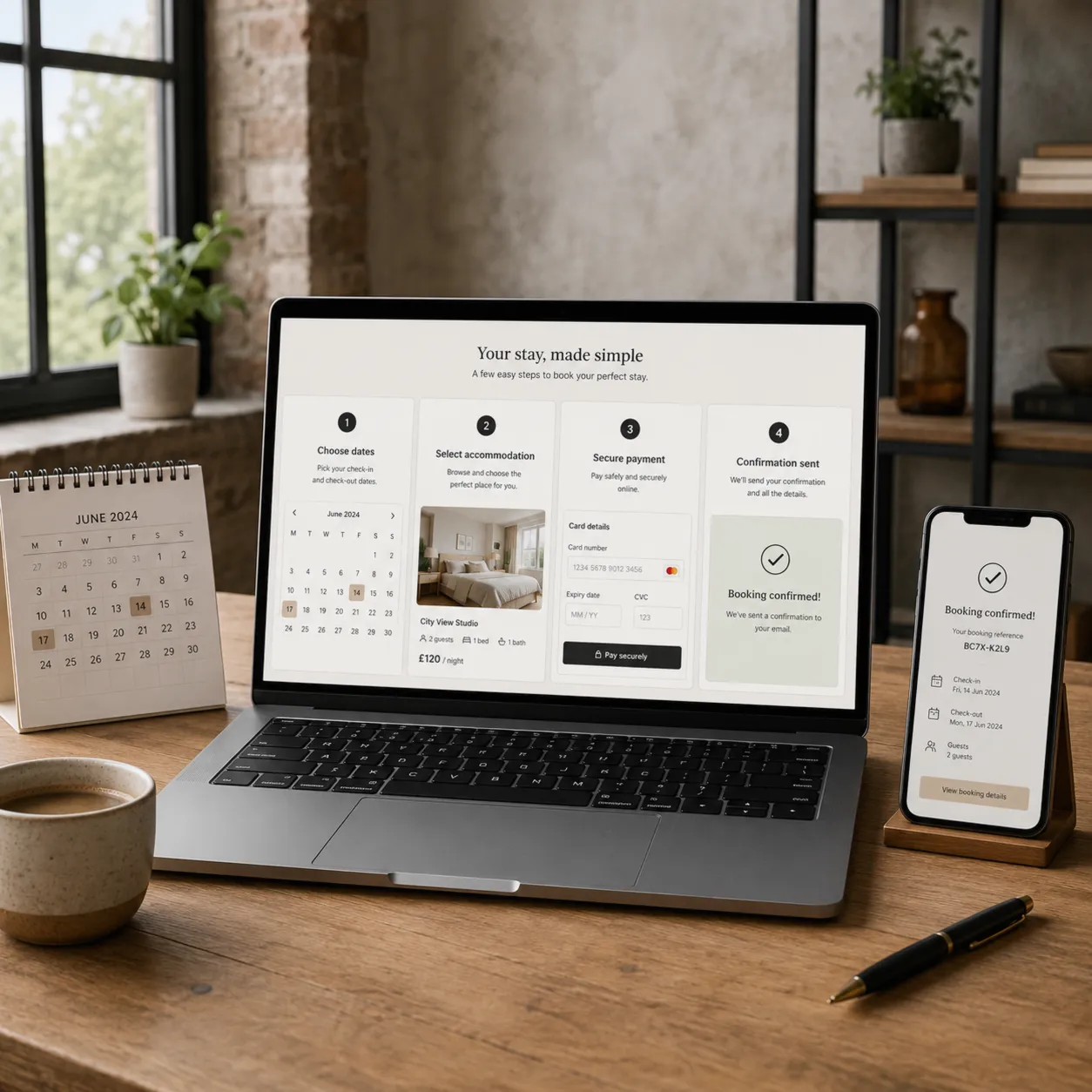 Accommodation booking system process