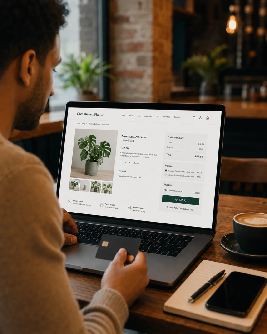 Customer enquiry journey through a professional website