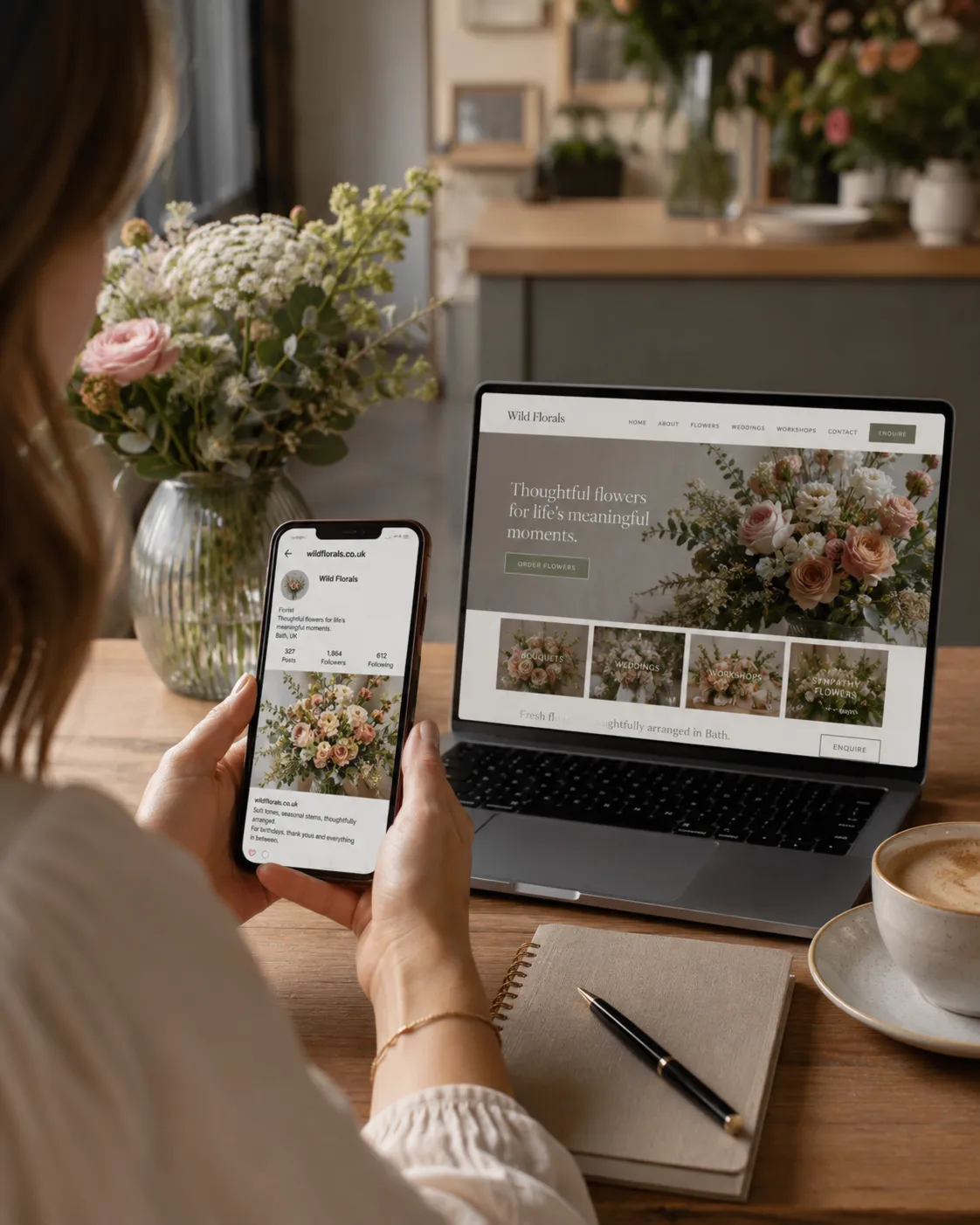 Social media and website working together for a small business