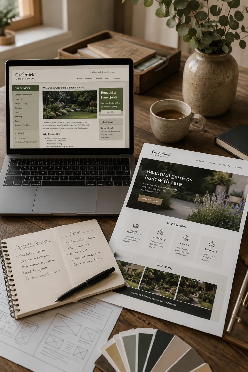 Reviewing an outdated website and planning improvements