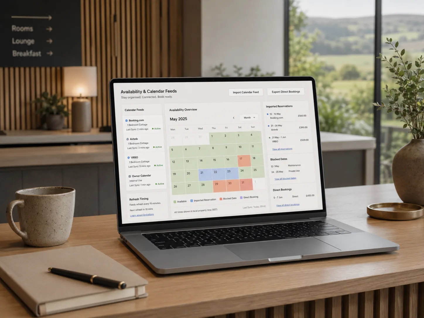 Accommodation calendar feed syncing