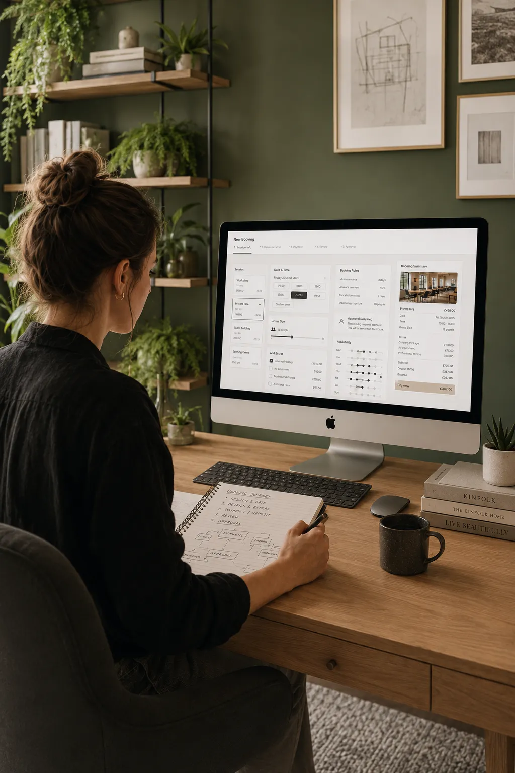 Bespoke booking system planning and customer journey
