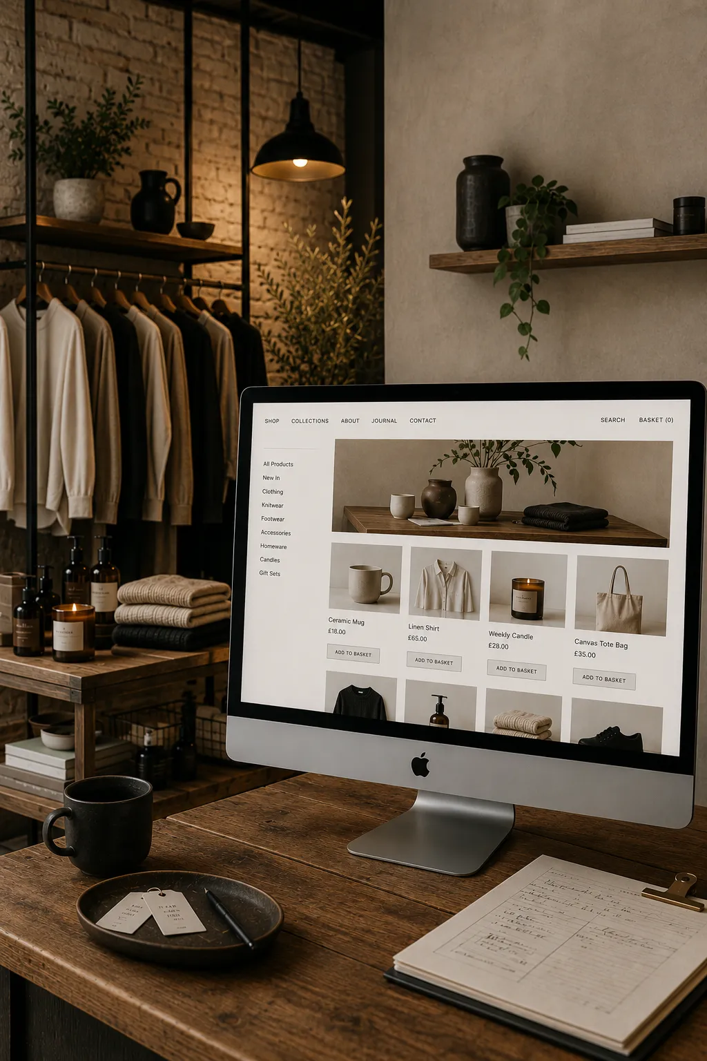 Branded ecommerce website and online shop preview