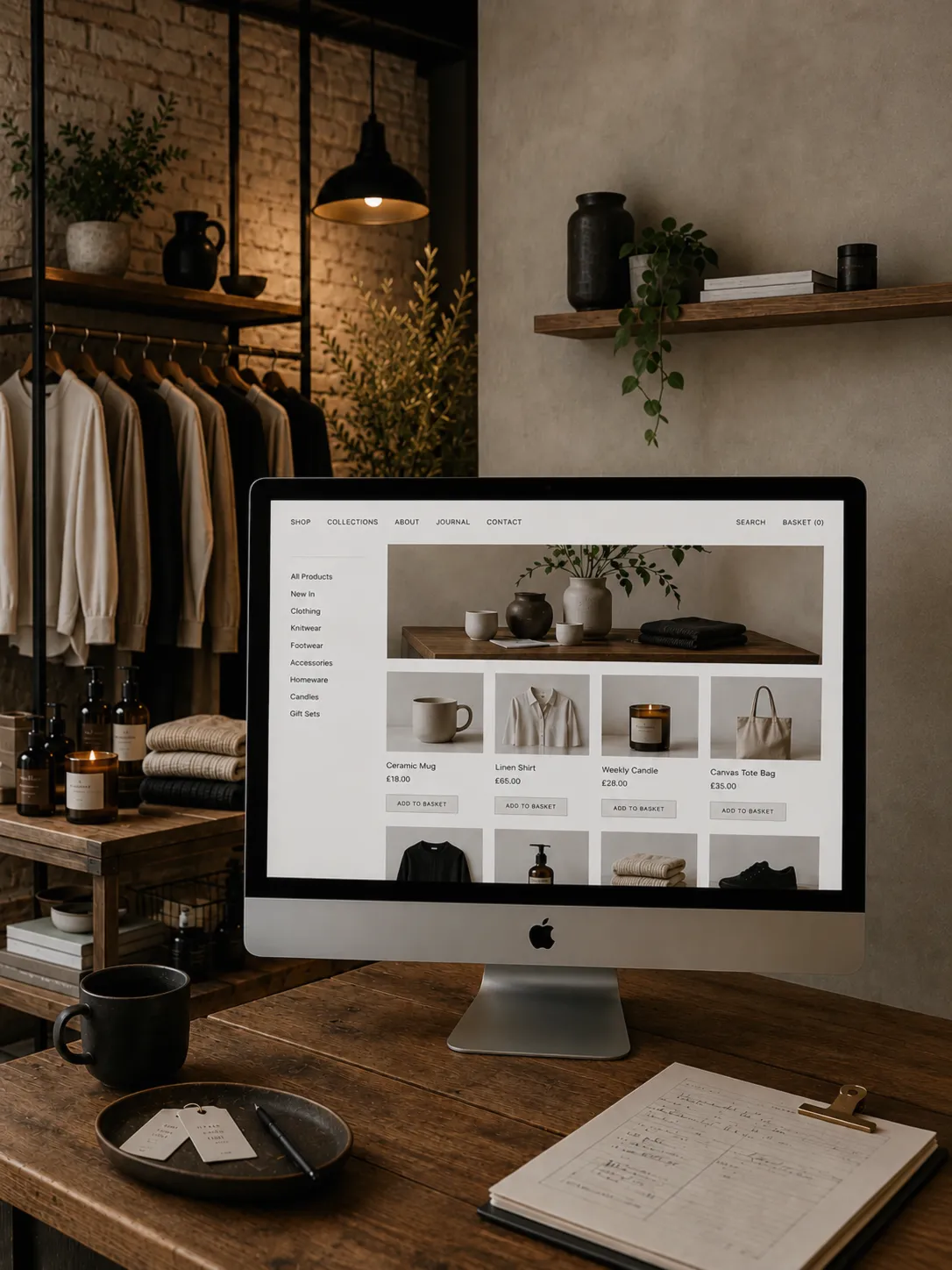 Branded ecommerce website and online shop preview