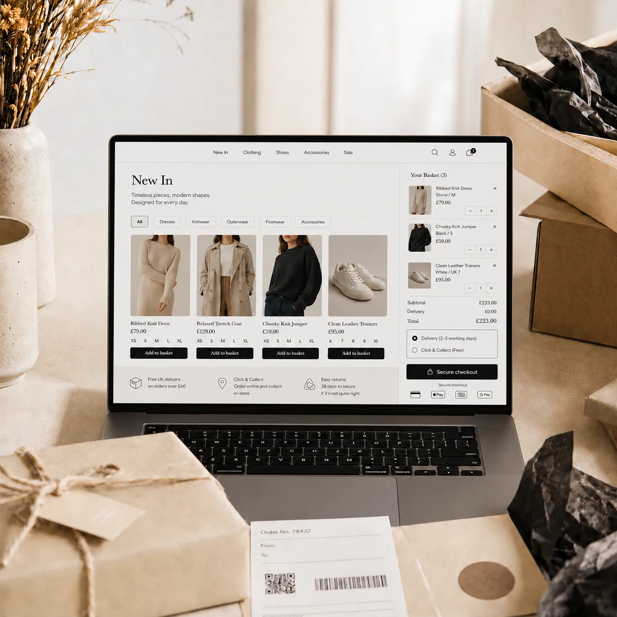 Small business ecommerce website
