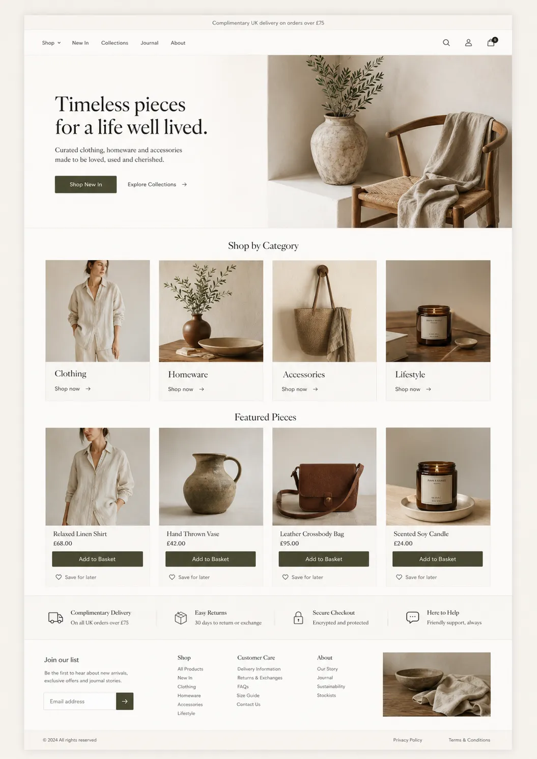 Ecommerce website preview