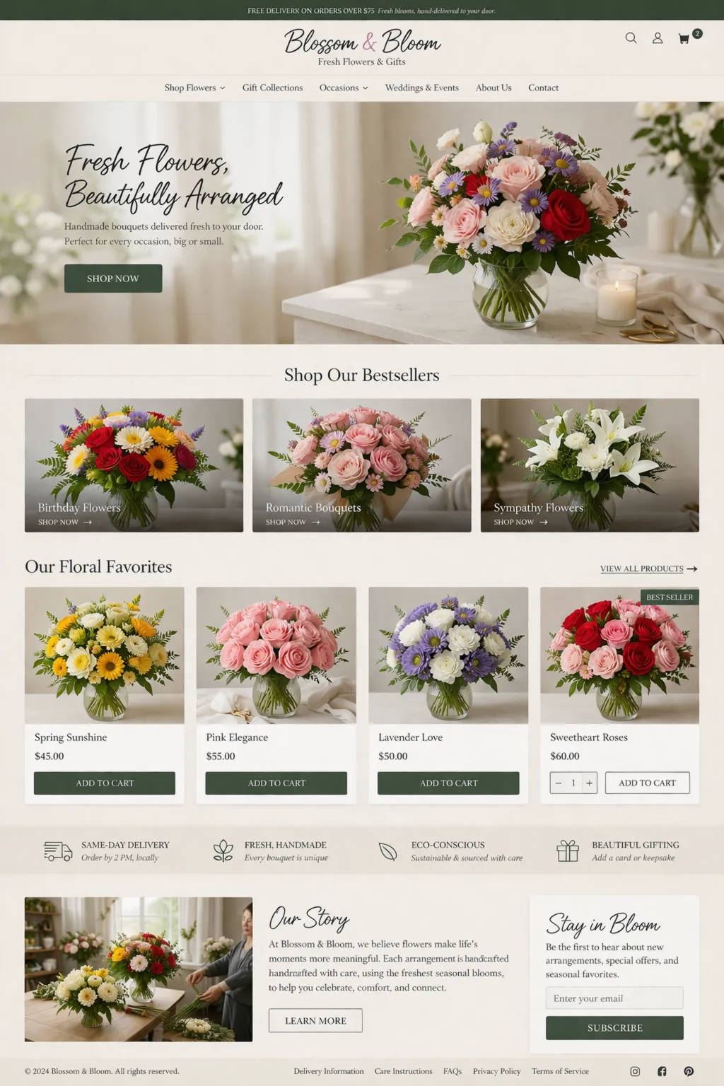 Custom ecommerce website design