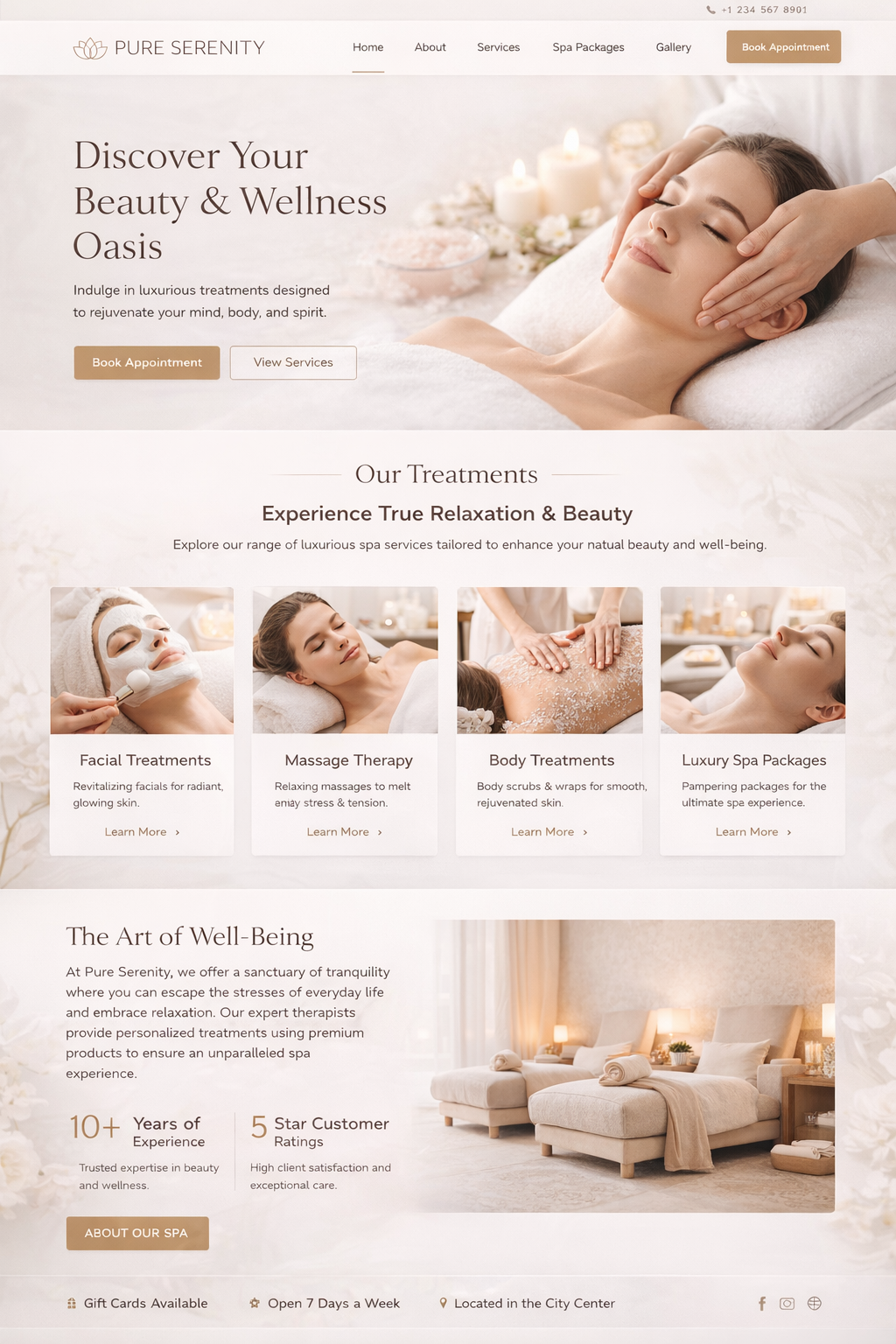 Beauty / Treatment Website