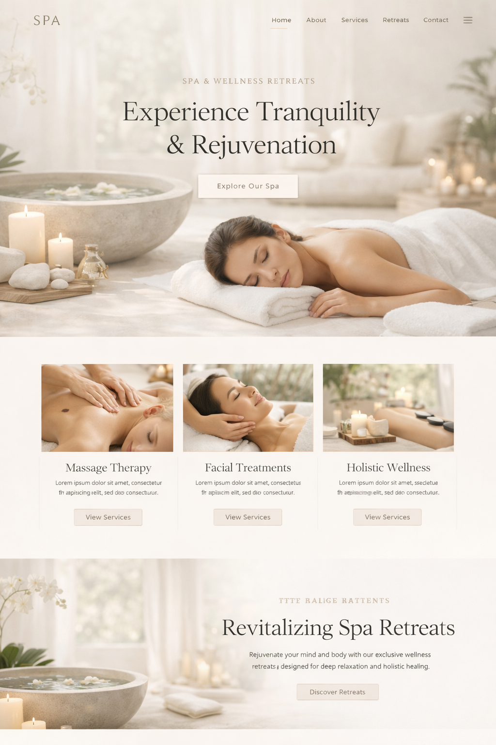 Spa / Wellness Website