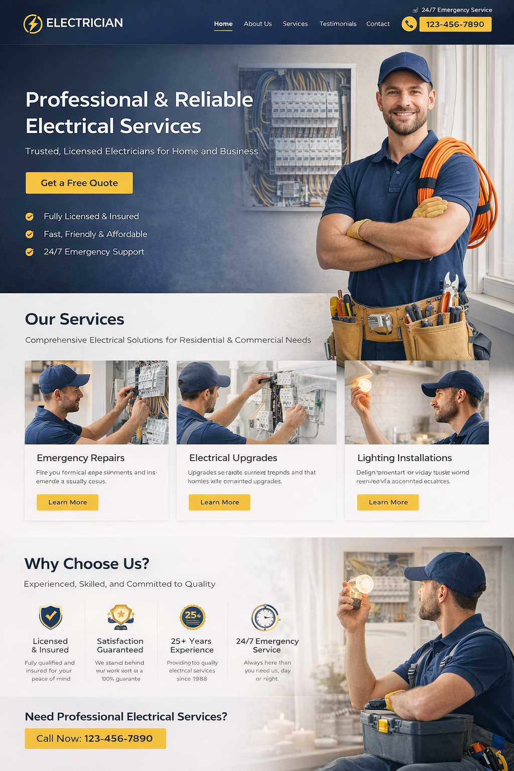 Trades Business Website