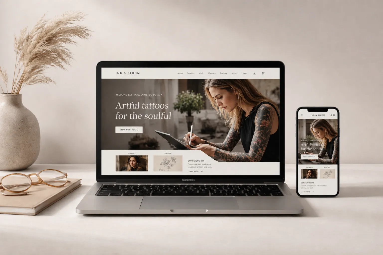 Curated website style direction preview