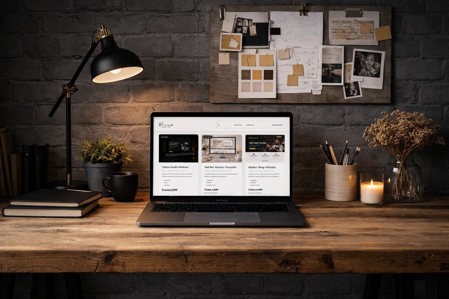 Black Pastel pricing for websites and support