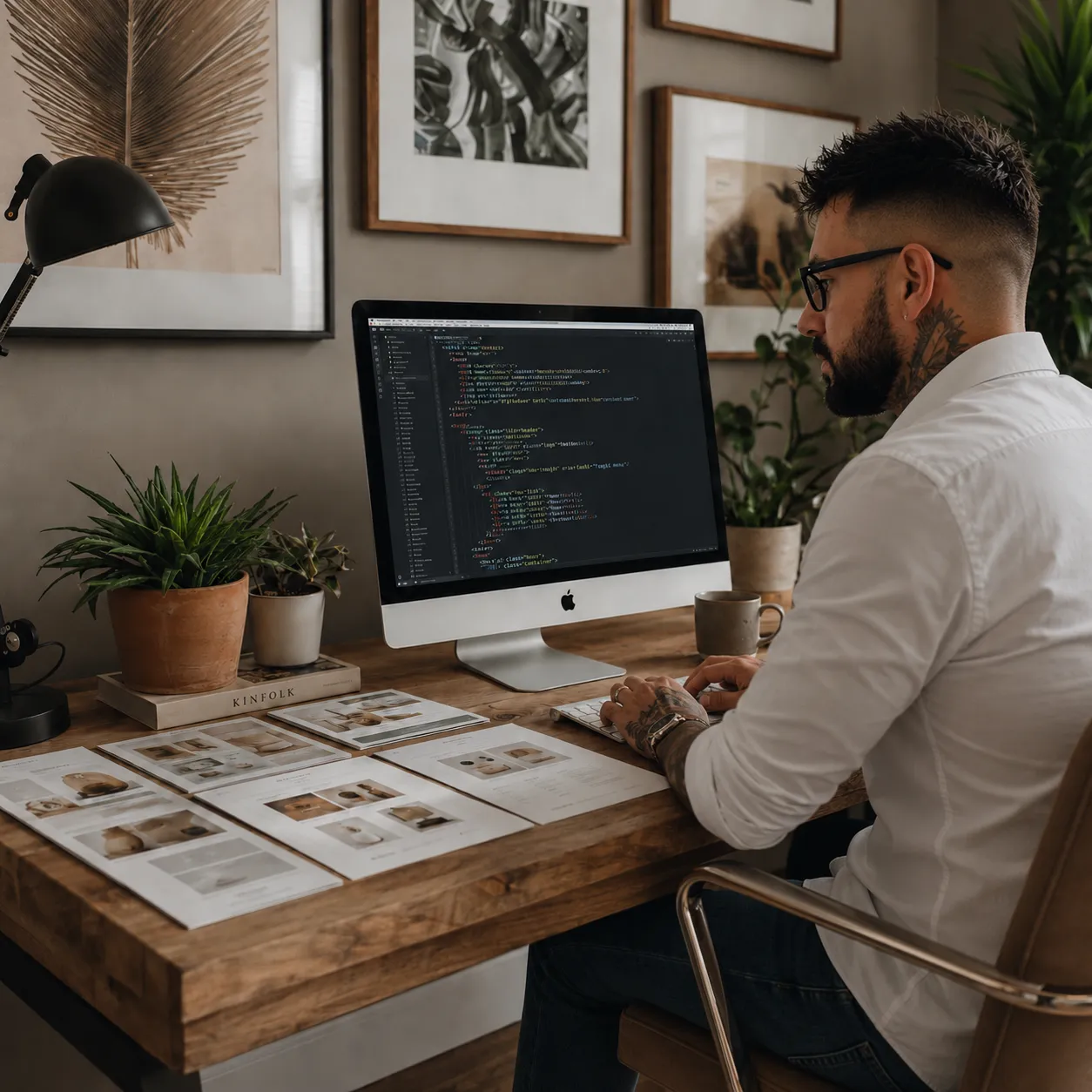 Custom website layout design
